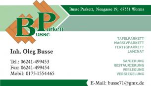 Parkettleger Rheinland-Pfalz: Firma Busse Parkett